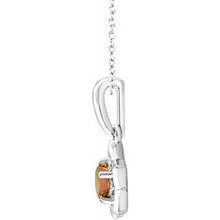 Load image into Gallery viewer, Sterling Silver 3 mm Round November Youth Star Birthstone 15&quot; Necklace
