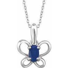 Load image into Gallery viewer, Youth Butterfly Birthstone Necklace or Pendant  
