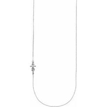 Load image into Gallery viewer, Sterling Silver Infinity-Inspired Off-Center Sideways Cross 16&quot; Necklace
