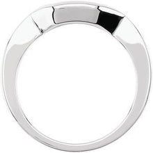 Charger l'image dans la galerie, Sterling Silver Band for 8x6 mm Emerald Engagement Ring
