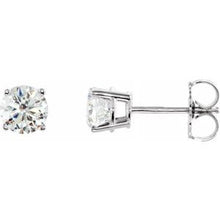 Charger l&#39;image dans la galerie, Sterling Silver 5 mm Round Cubic Zirconia Earrings
