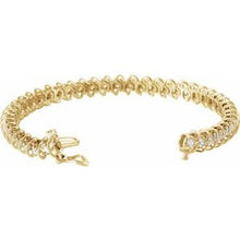 Charger l&#39;image dans la galerie, Bracelet en or jaune 14K 3 1/3 CTW Diamond Line 7 &quot;
