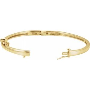 14K Yellow 1/4 CTW Diamond Bangle Bracelet
