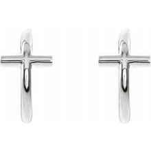 Load image into Gallery viewer, Cross Hoop Earrings  
