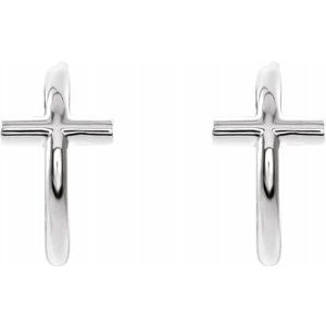 Cross Hoop Earrings  