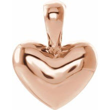 Load image into Gallery viewer, 14K Rose 10.6x8.3 mm Youth Heart Pendant
