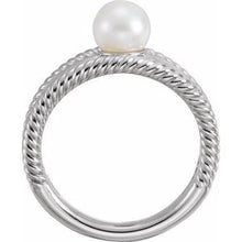 Charger l'image dans la galerie, Negative Space Rope Pearl Ring   
