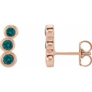 14K Rose Alexandrite Ear Climbers