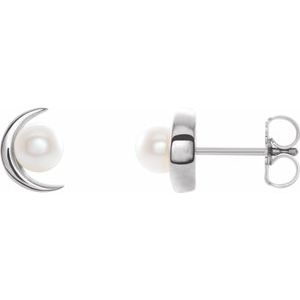 Sterling Silver Freshwater Cultured Pearl Earrings