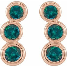 Load image into Gallery viewer, 14K Rose Alexandrite Ear Climbers
