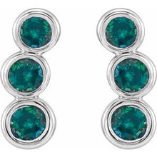 Load image into Gallery viewer, Platinum Alexandrite Ear Climbers
