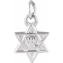 Load image into Gallery viewer, 14K White 7.5x7 mm Star of David Pendant
