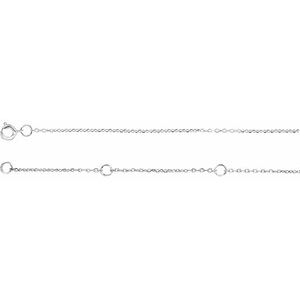 1 mm Solid Diamond-Cut Cable Chain 