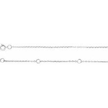 Load image into Gallery viewer, 10K White 1 mm Adjustable Diamond-Cut Cable 16-18&quot; Chain
