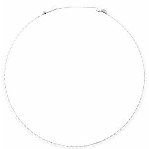 3 mm White Satin Twist Necklace