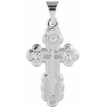 Load image into Gallery viewer, Sterling Silver 19x13 mm St. Olga Orthodox Cross Pendant

