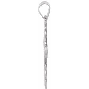 Sterling Silver 19x13 mm St. Olga Orthodox Cross Pendant