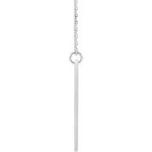 Load image into Gallery viewer, Sterling Silver Pierced Cross Engravable Bar 16-18&quot; Necklace
