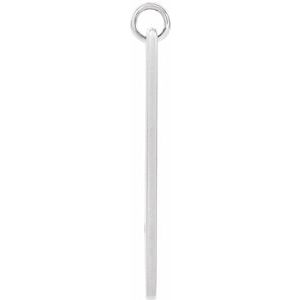 Pierced Cross Engravable Bar Necklace or Pendant  