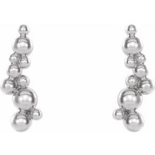 Load image into Gallery viewer, Sterling Silver Beaded Ear Climbers
