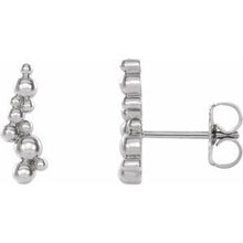 Load image into Gallery viewer, Sterling Silver Beaded Ear Climbers
