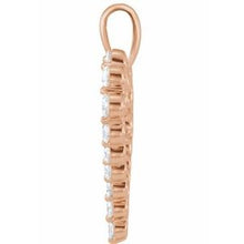 Load image into Gallery viewer, 14K Rose 1 CTW Diamond Heart Pendant
