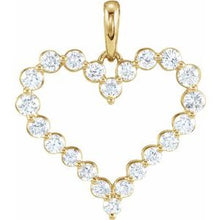 Load image into Gallery viewer, 14K Yellow 1 CTW Diamond Heart Pendant
