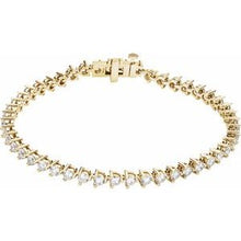 Load image into Gallery viewer, 14K Yellow 5 CTW Lab-Grown Diamond Line 7 1/4&quot; Bracelet
