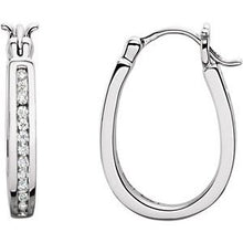 Load image into Gallery viewer, Inside-Outside Oval Hoop Earrings 
