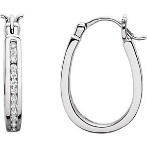 Inside-Outside Oval Hoop Earrings 