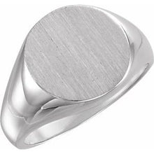 Load image into Gallery viewer, Sterling Silver 15 mm Round Signet Ring
