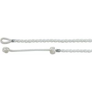 White 3 mm Satin Twist Necklace
