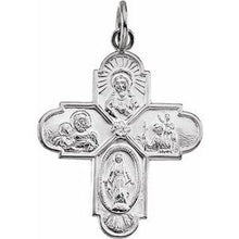 Load image into Gallery viewer, Sterling Silver 24.5x21.5 mm Four-Way Cross Medal
