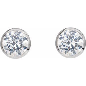 Round Bezel-Set Cocktail-Style Earrings   