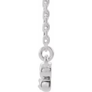 Sterling Silver Peridot Infinity-Inspired Bar 16" Necklace