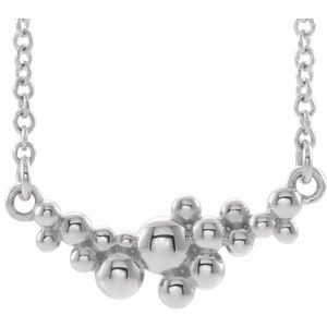 Sterling Silver Scattered Bead 18