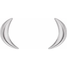 Load image into Gallery viewer, Sterling Silver Crescent Moon Pair of Earrings
