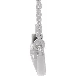 Sterling Silver Crescent Moon & Star 16-18" Necklace