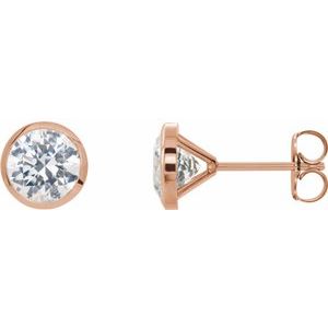 Boucles d'oreilles de style cocktail en diamant rose 14K 3/4 CTW