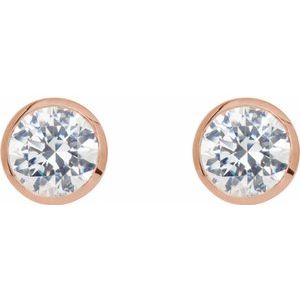 Round Bezel-Set Cocktail-Style Earrings   