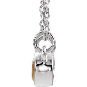 Two-Stone Bezel-Set Necklace or Center   