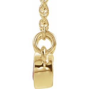 Two-Stone Bezel-Set Necklace or Center   