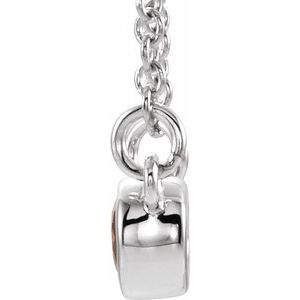Two-Stone Bezel-Set Necklace or Center   
