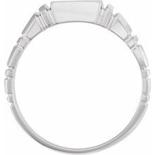 Charger l'image dans la galerie, Chevalière carrée en platine 11 mm
