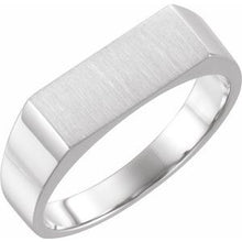 Load image into Gallery viewer, Sterling Silver 15x6 mm Rectangle Signet Ring
