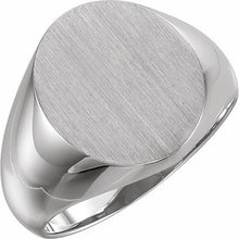 Load image into Gallery viewer, Platinum 22x20 mm Oval Signet Ring
