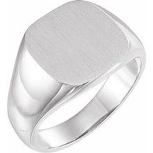 Charger l'image dans la galerie, Sterling Silver 14 mm Square Signet Ring
