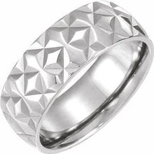 Charger l&#39;image dans la galerie, Sterling Silver 7 mm Geometric Band Size 10
