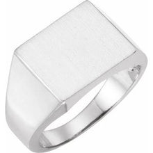 Load image into Gallery viewer, Sterling Silver 13.5x13 mm Square Signet Ring
