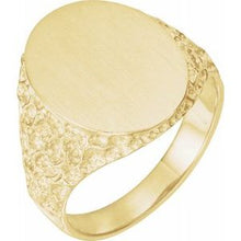 Charger l'image dans la galerie, Chevalière ovale jaune 18K 19x15 mm
